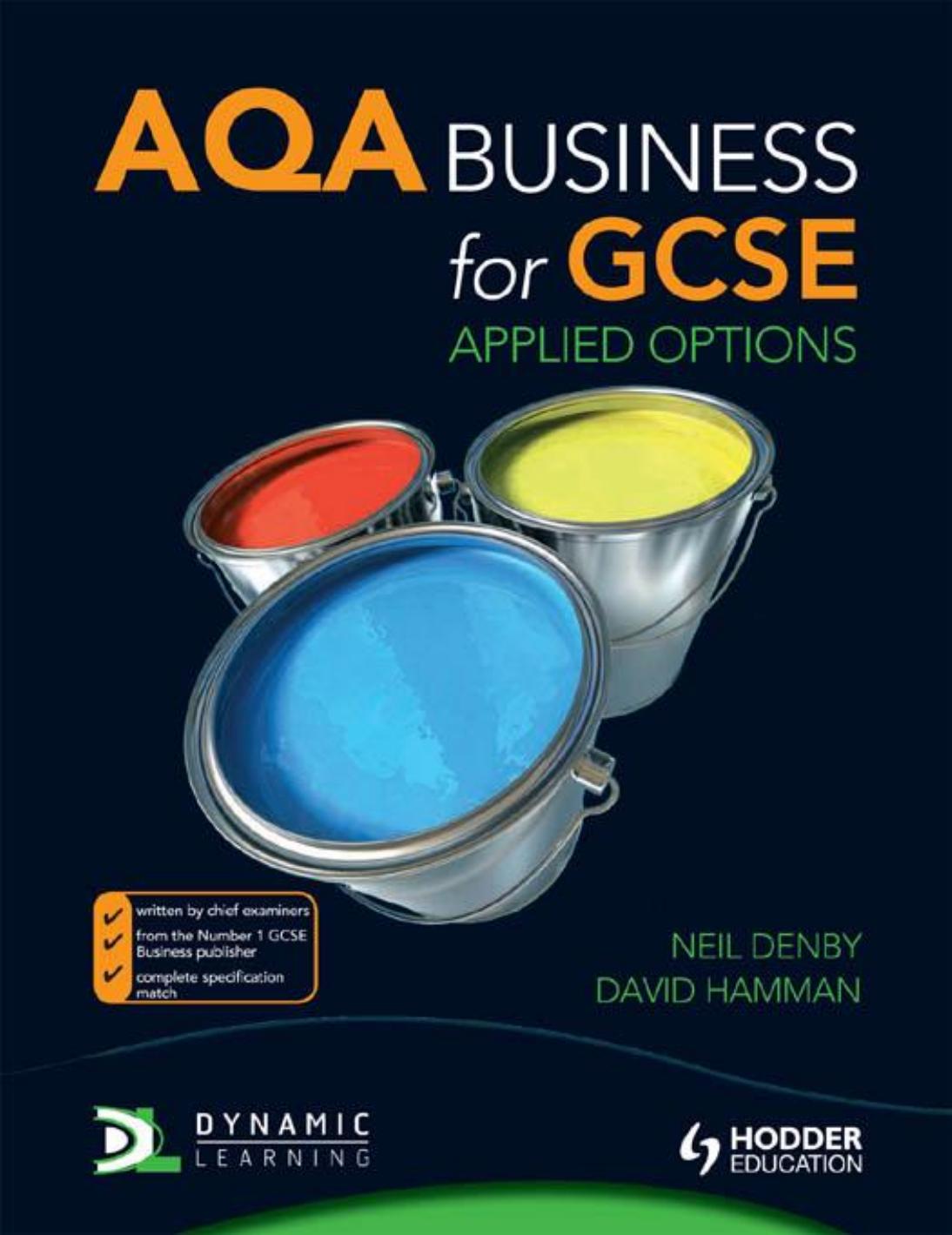 AQA Business for GCSE Applied Options by Neil Denby David Hamman