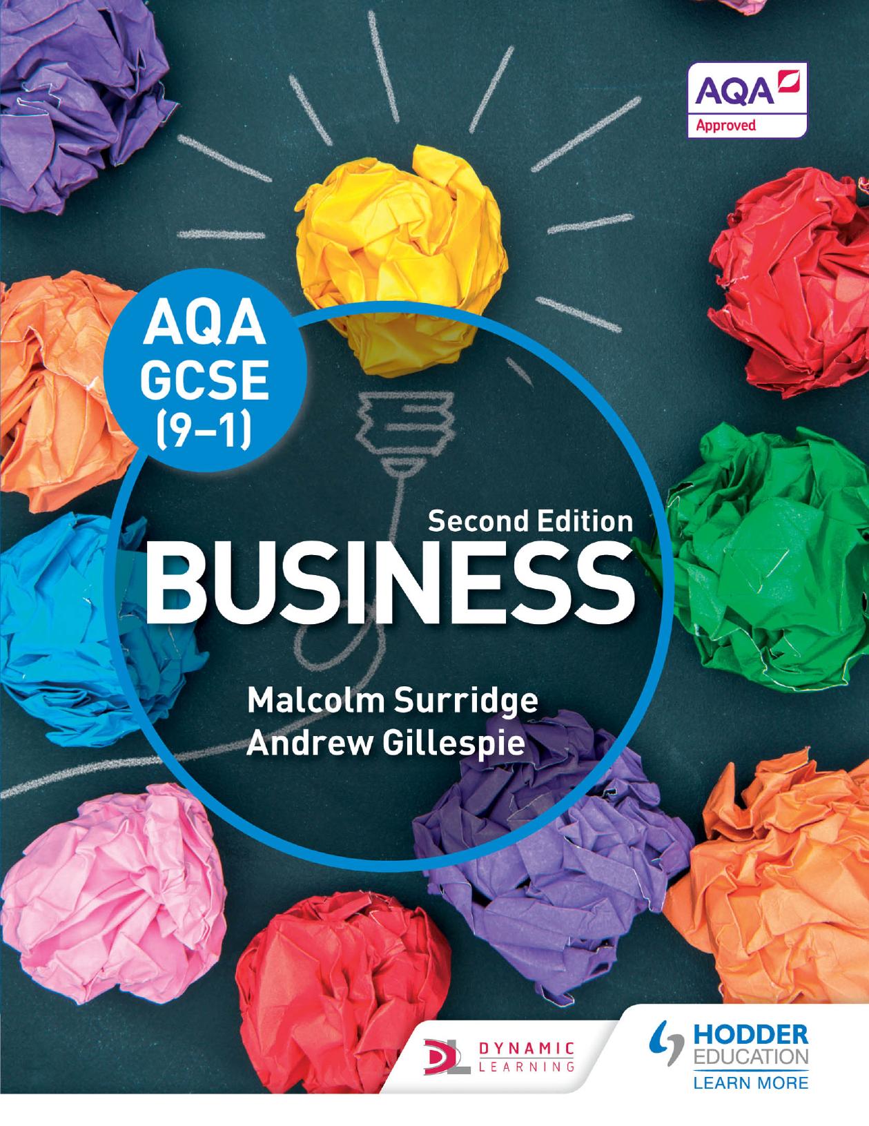 AQA GCSE (9-1) Business by Malcolm Surridge and Andrew Gillespie