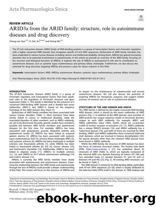 ARID3a from the ARID family: structure, role in autoimmune diseases and drug discovery by Cheng-cen Guo & H. Eric Xu & Xiong Ma