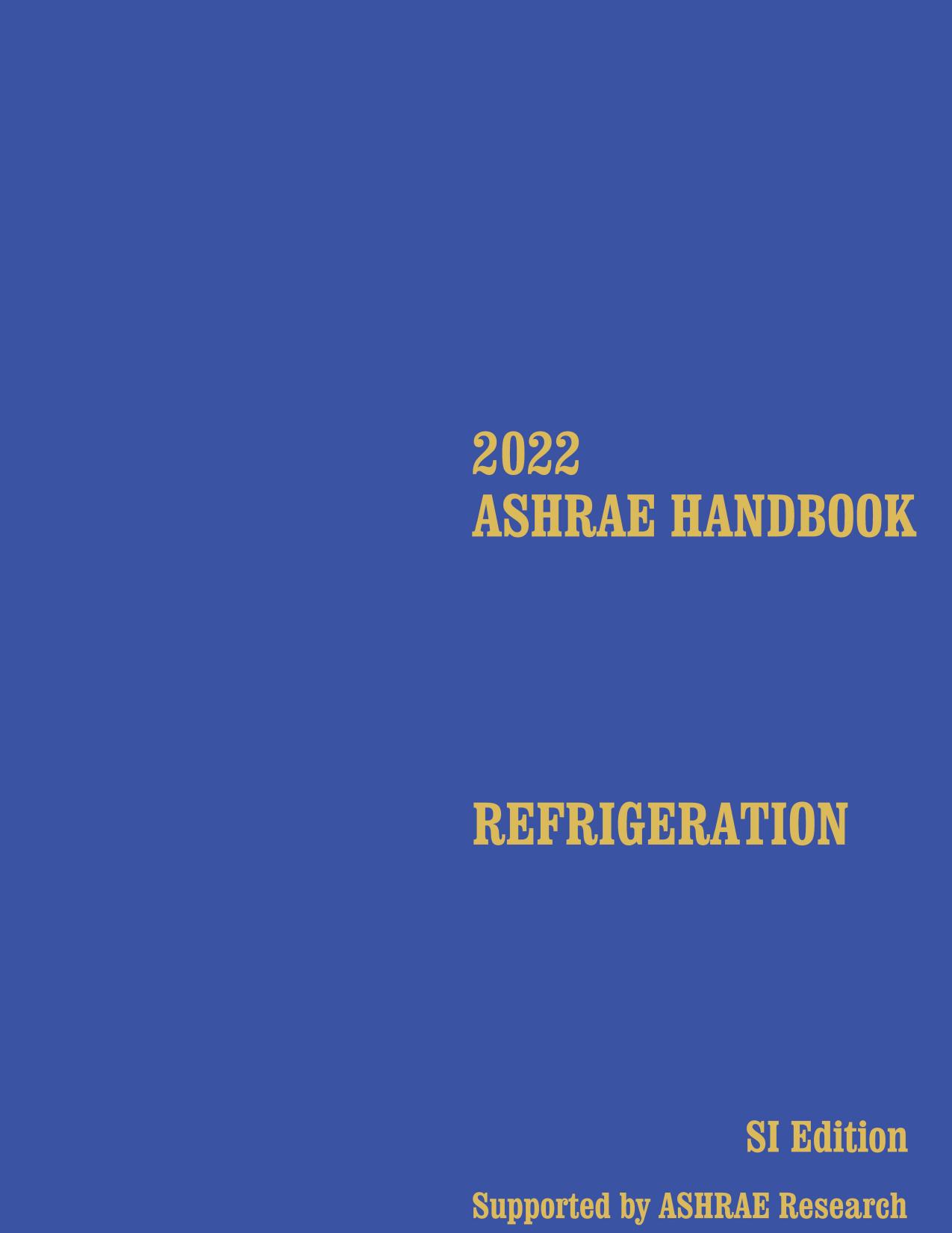 ASHRAE HANDBOOK: Refrigeration by Ashrae
