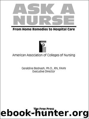 ASK A NURSE by Geraldine Bednash Ph.D. RN FAAN