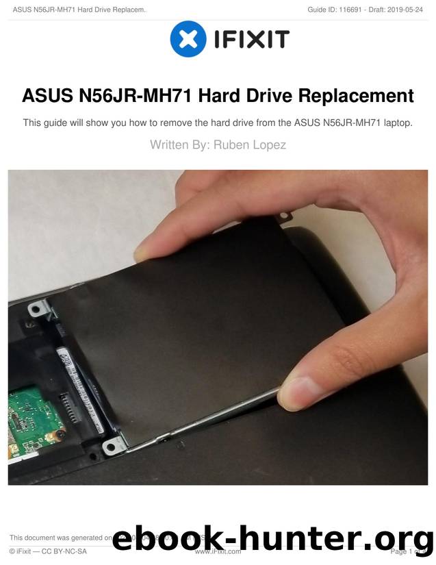 ASUS N56JR-MH71 Hard Drive Replacement by Unknown