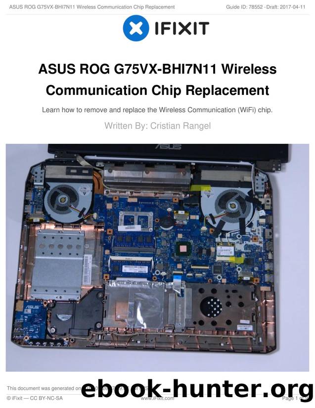 ASUS ROG G75VX-BHI7N11 Wireless Communication Chip Replacement by Unknown