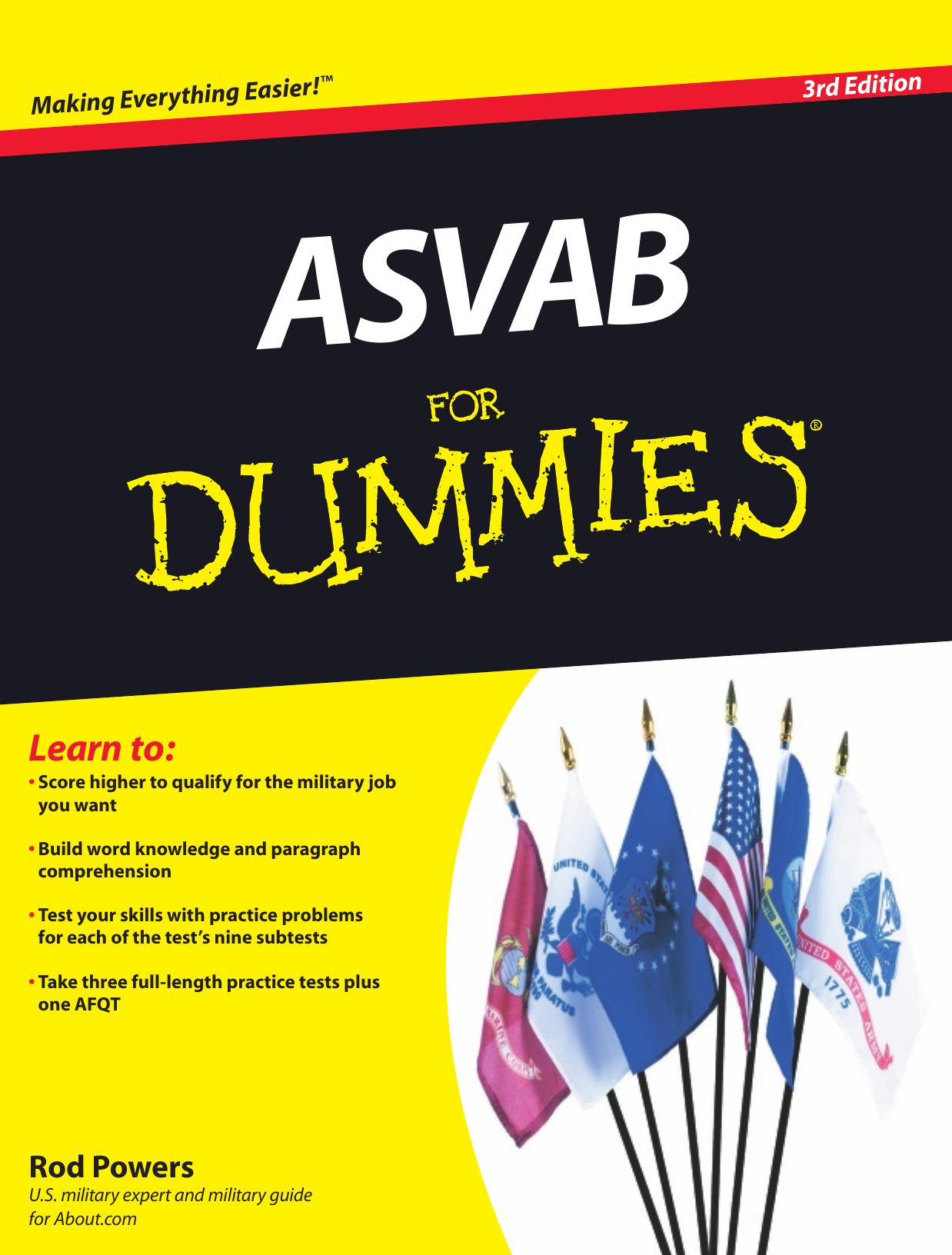 ASVAB For Dummies by Rod Powers