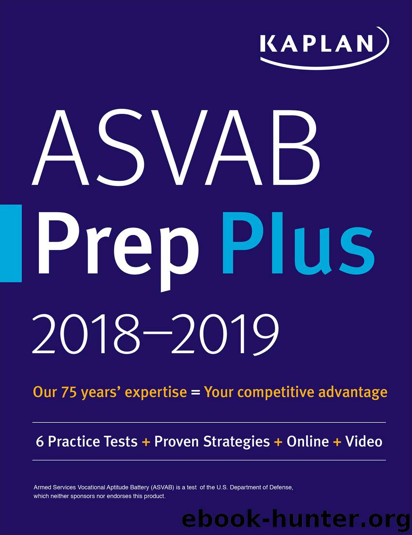 ASVAB Prep Plus 2018-2019 by Kaplan Test Prep