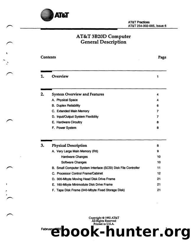 AT&T 3B20D Computer General Description by AT&&T |