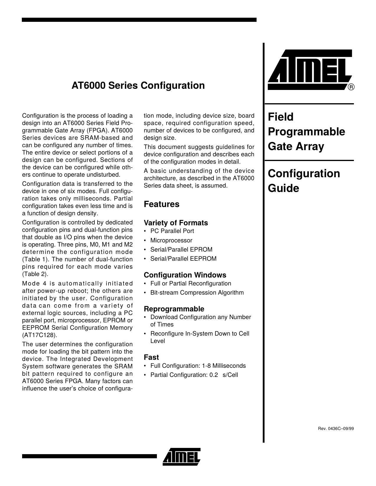 AT6000 Series Configuration Guide by Atmel Corporation