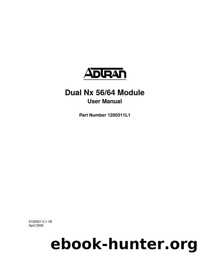 ATLAS 550 Dual Nx 56-64 Module User Manual by Unknown