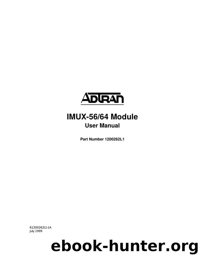 ATLAS 800 Series Nx56-54 BONDing Module User Manual by Unknown