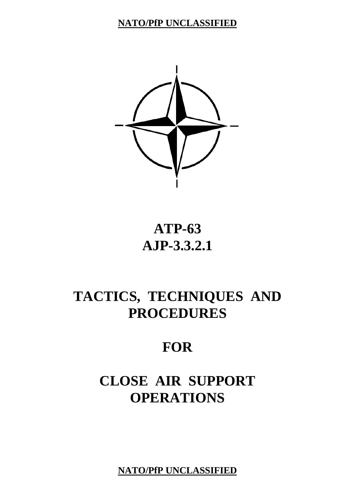 ATP-63 AJP-3.3.2.1 Tactics, Techniques and Procedures for Close Air Support by ATP-63 (AJP-3.3.2.1)