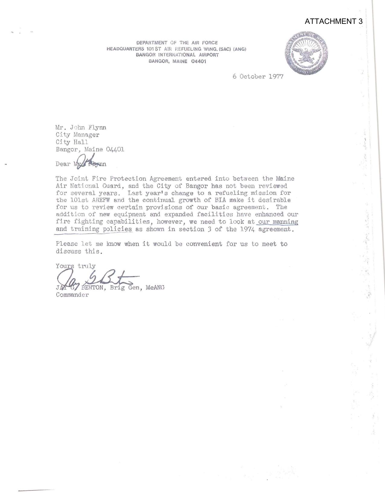 ATTACHMENT 3 (MeANG letter to City Manager 10-6-1977) by Unknown