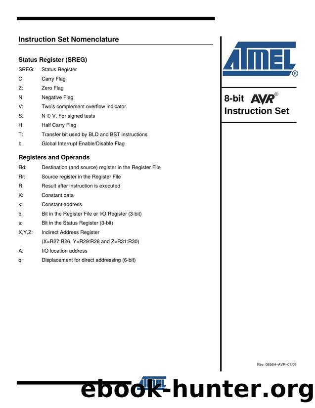 AVR Instruction Set Manual by Atmel Corporation