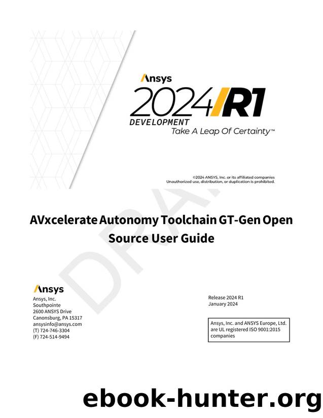 AVxcelerate Autonomy Toolchain GT-Gen Open Source User Guide by Unknown