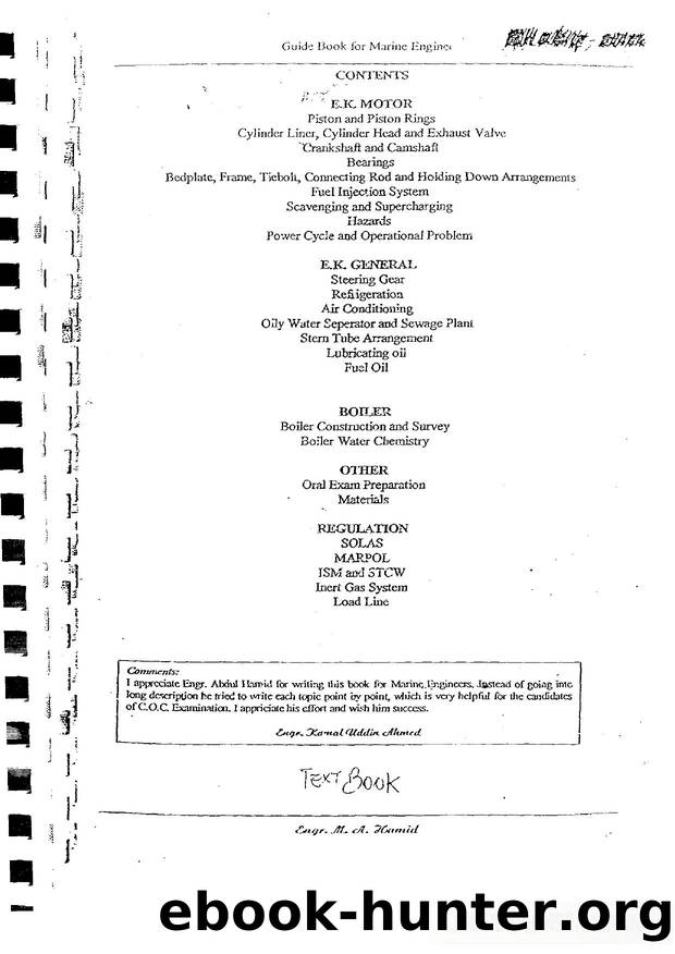 Abdul Hamid Compiled (Guide Book For Marine Engines) by Unknown
