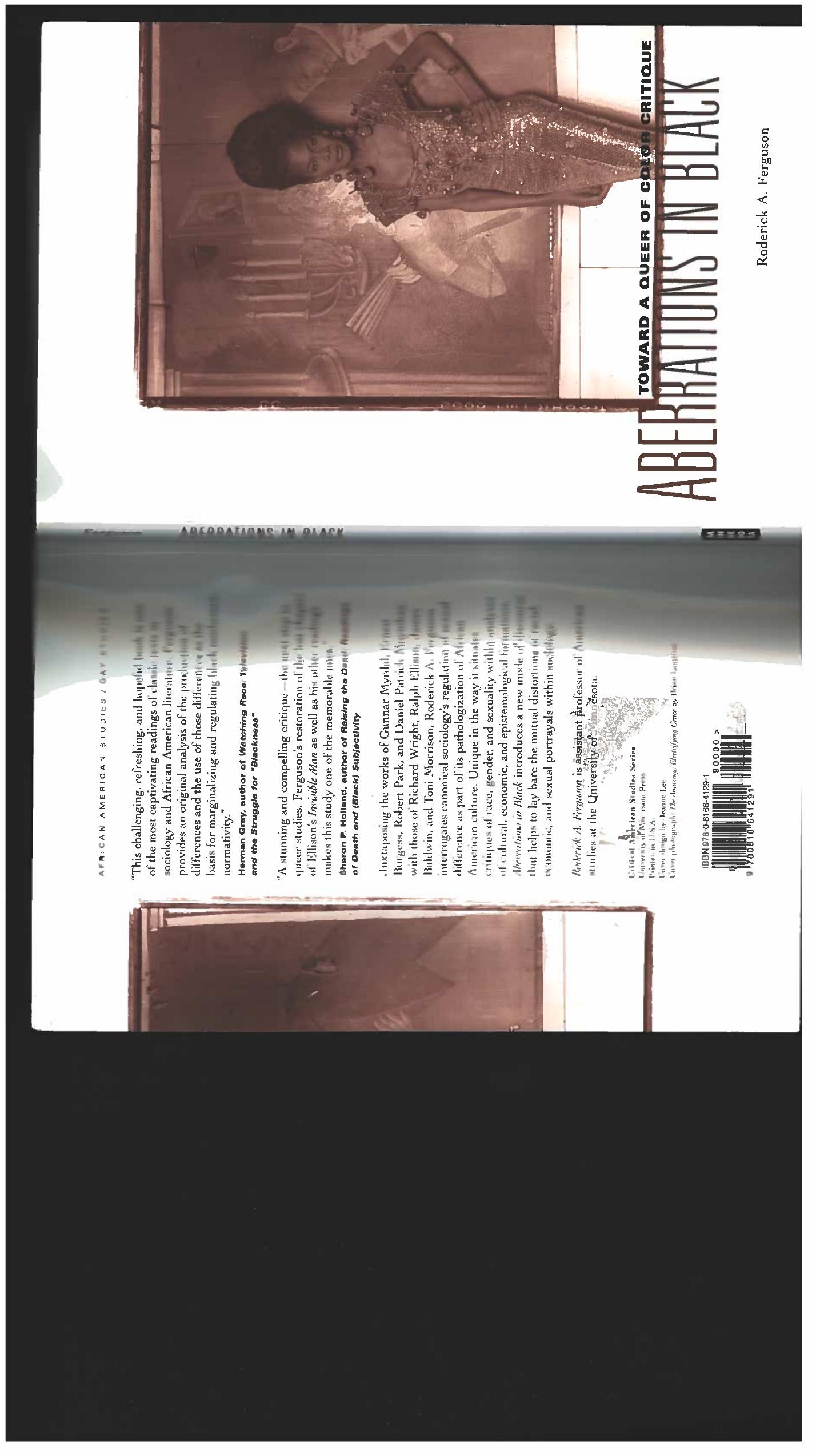 Aberrations in Black: Towards a Queer of Color Critique by Roderick Ferguson