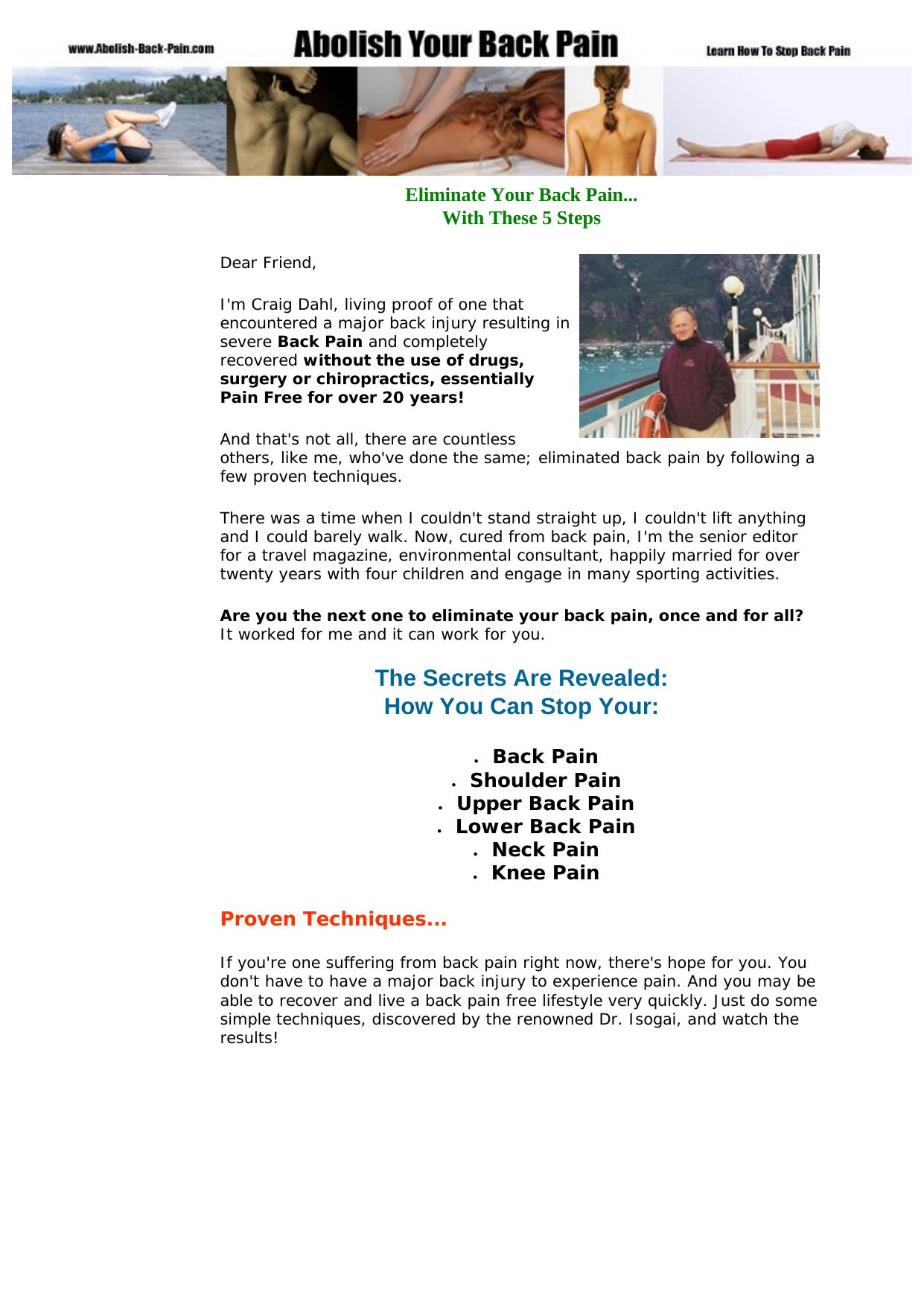 Abolish Back Pain. by Best of Kuszter's Collection