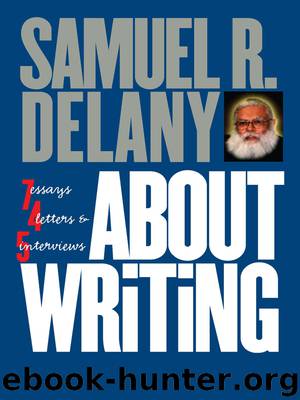About Writing by Samuel R. Delany