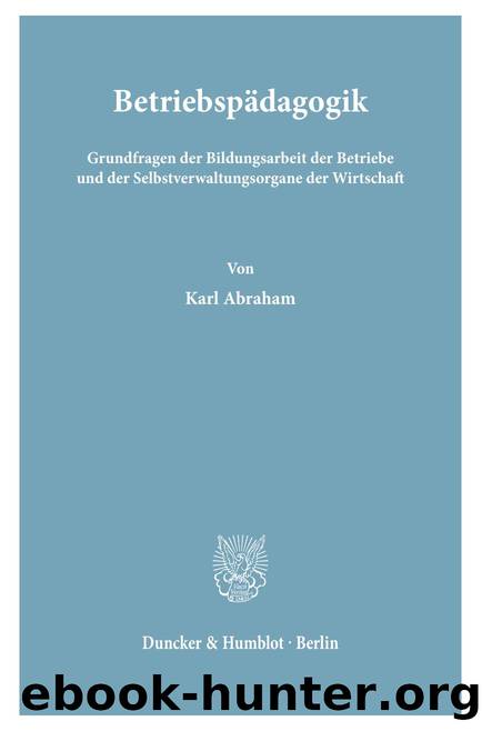 Abraham by Betriebspädagogik (9783428441822)