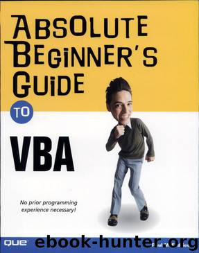 Absolute Beginners Guide to VBA by Paul Mcfedries