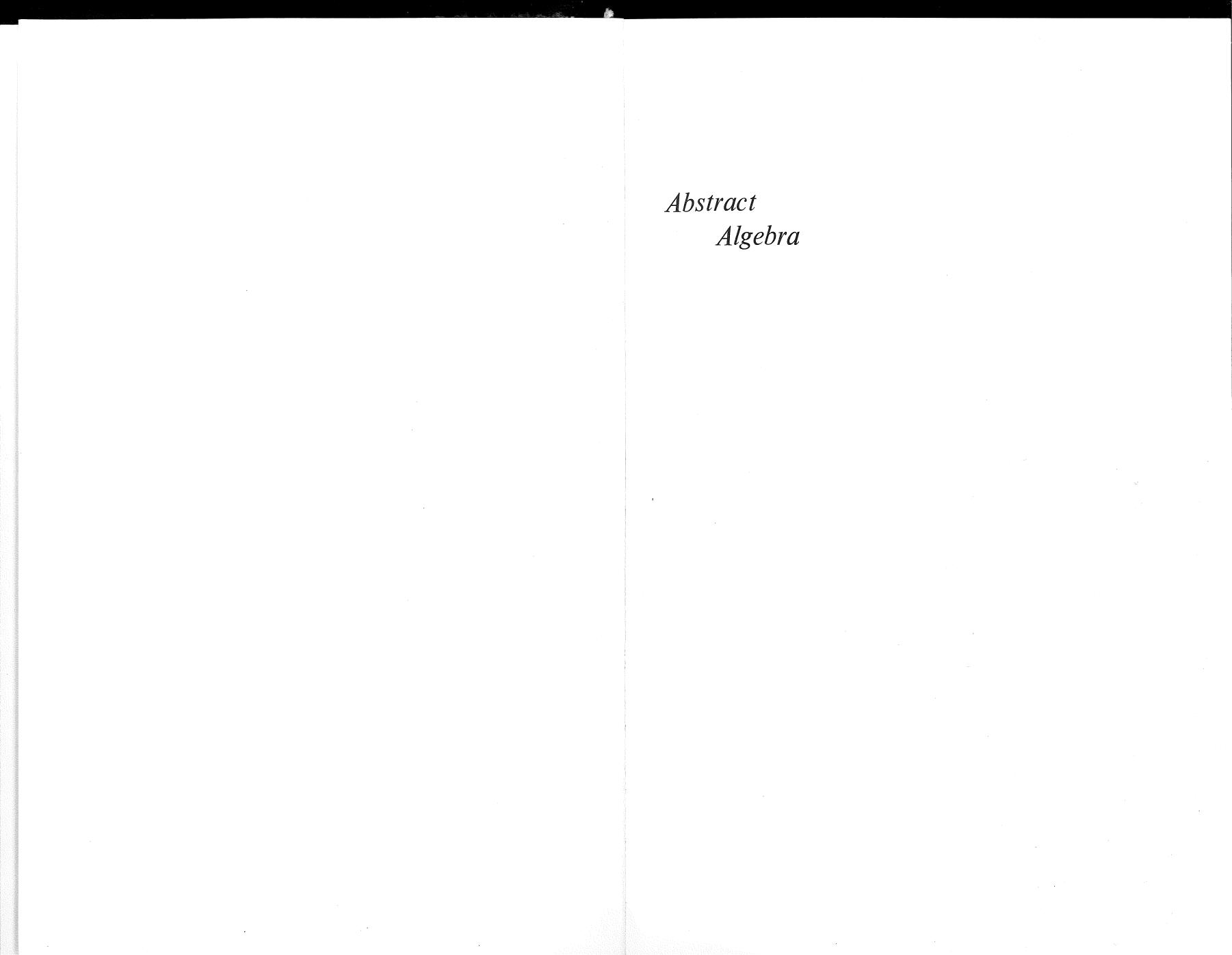 Abstract Algebra by W. E. Deskins