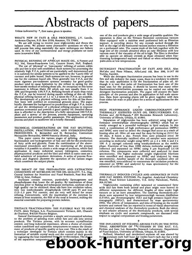 Abstracts of papers by Unknown