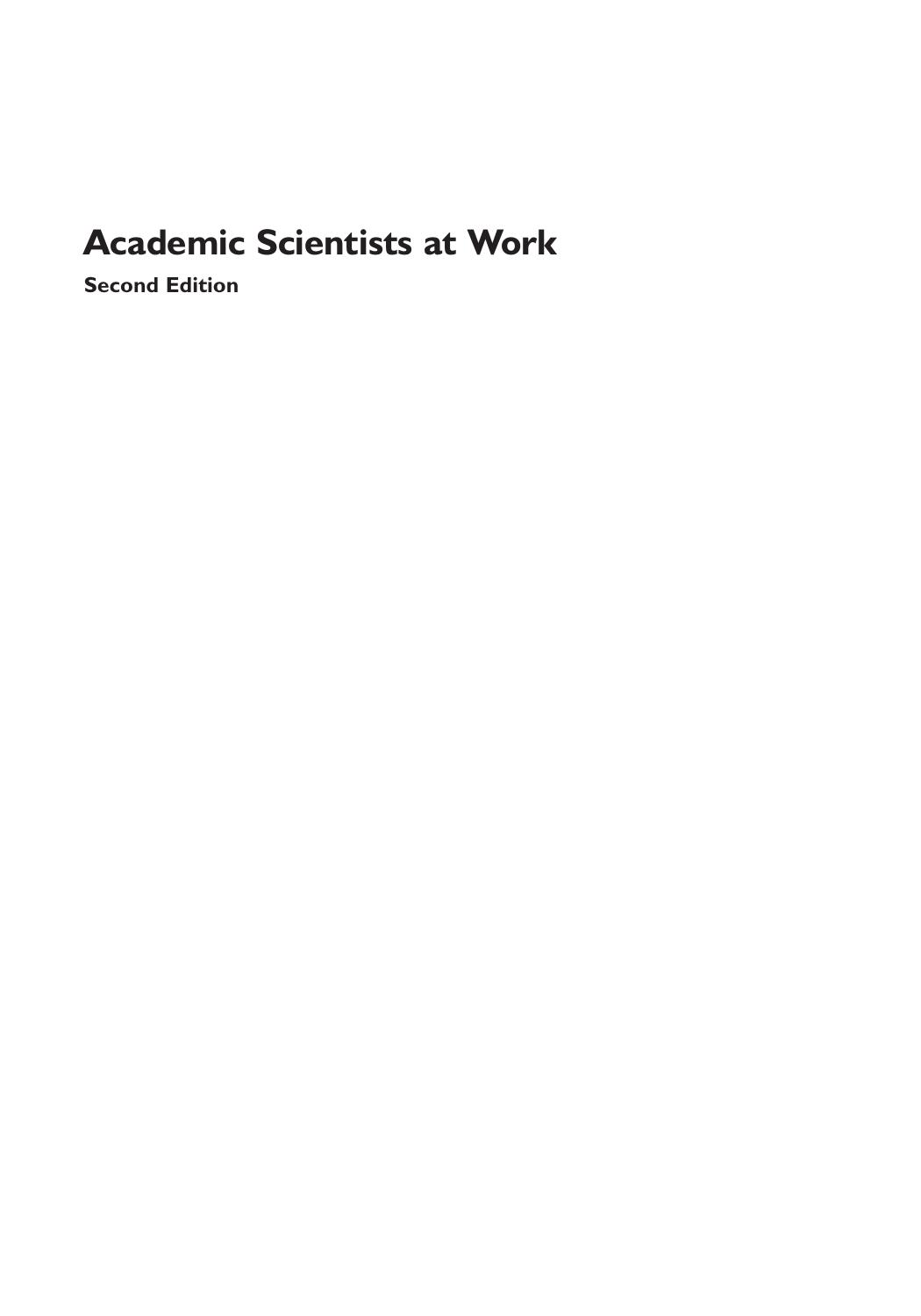 Academic Scientists at Work by Jeremy Boss, Susan Eckert by Unknown