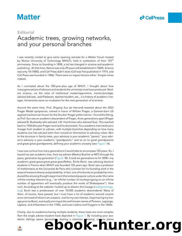 Academic trees, growing networks, and your personal branches by Steve Cranford