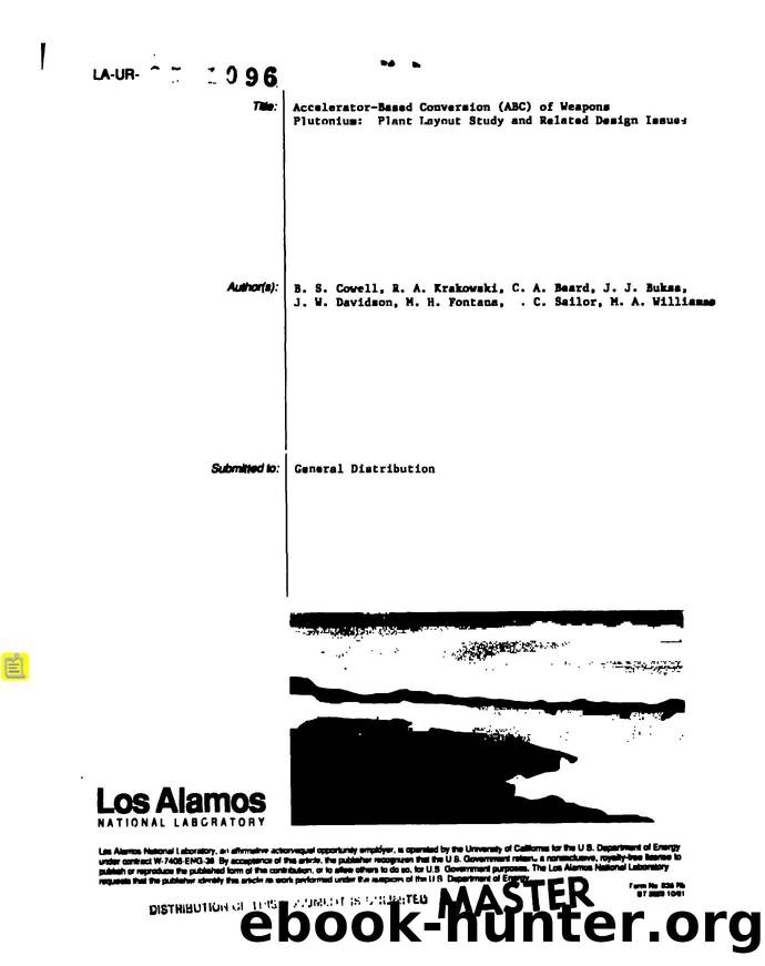 Accelerator-based conversion (ABC) of weapons plutonium   plant layout study and related design issues  None by LANL Research Library LWW Project