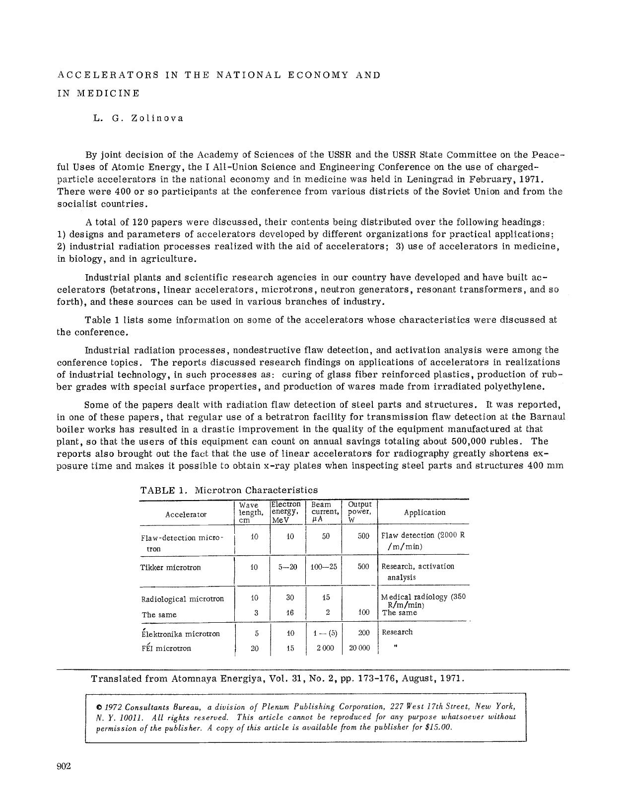 Accelerators in the national economy and in medicine by Unknown