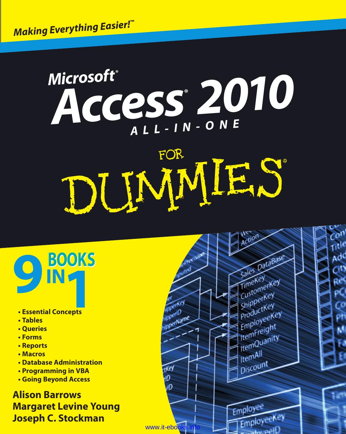 Access 2010 All-in-One For Dummies by Alison Barrows