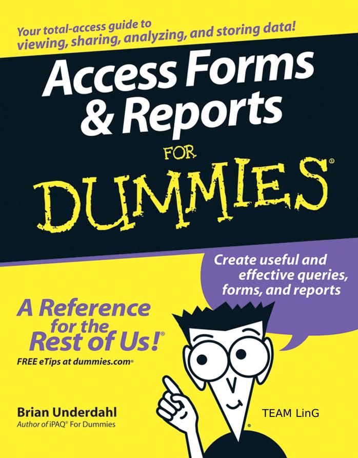 Access Forms & Reports for Dummies by Brian Underdahl