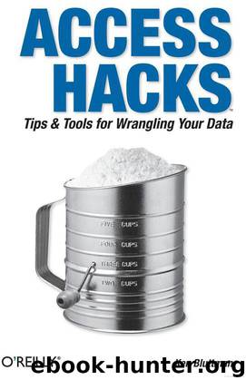 Access Hacks by Ken Bluttman & Bluttman Ken