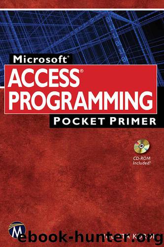 Access Programming Pocket Primer (The Pocket Primer Series) by Julitta Korol