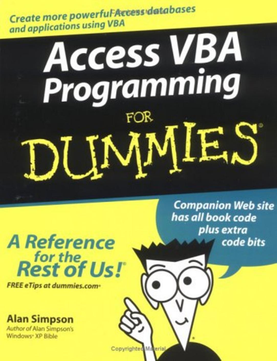 Access VBA Programming For Dummies by Unknown