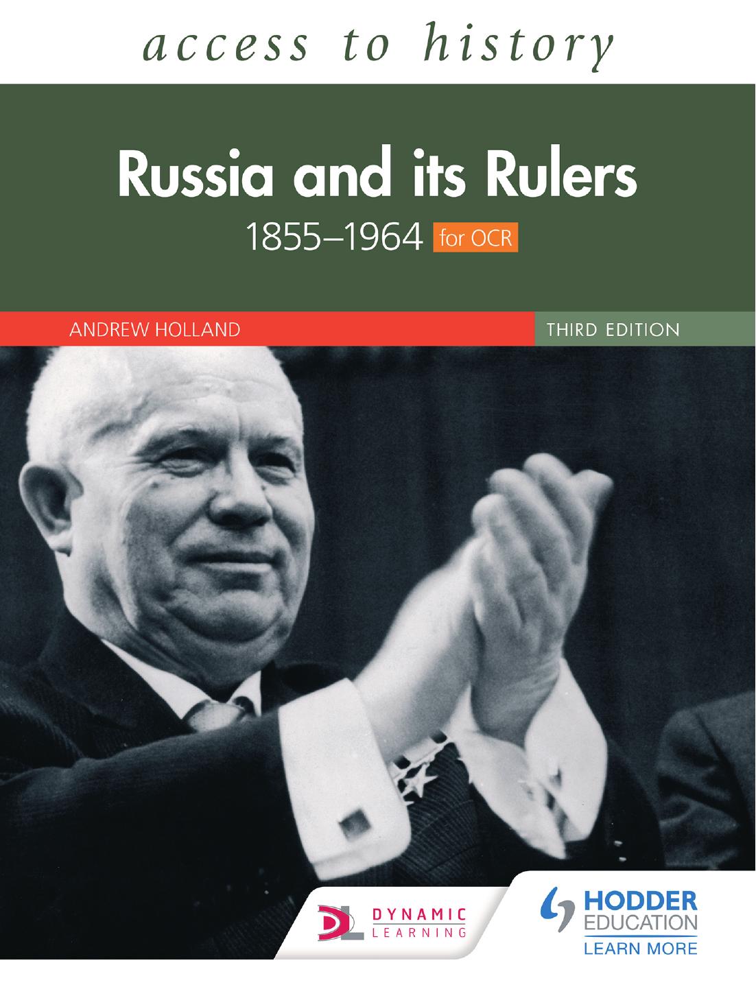 Access to History: Russia and its Rulers 1855-1964 for OCR, Third Edition by Unknow