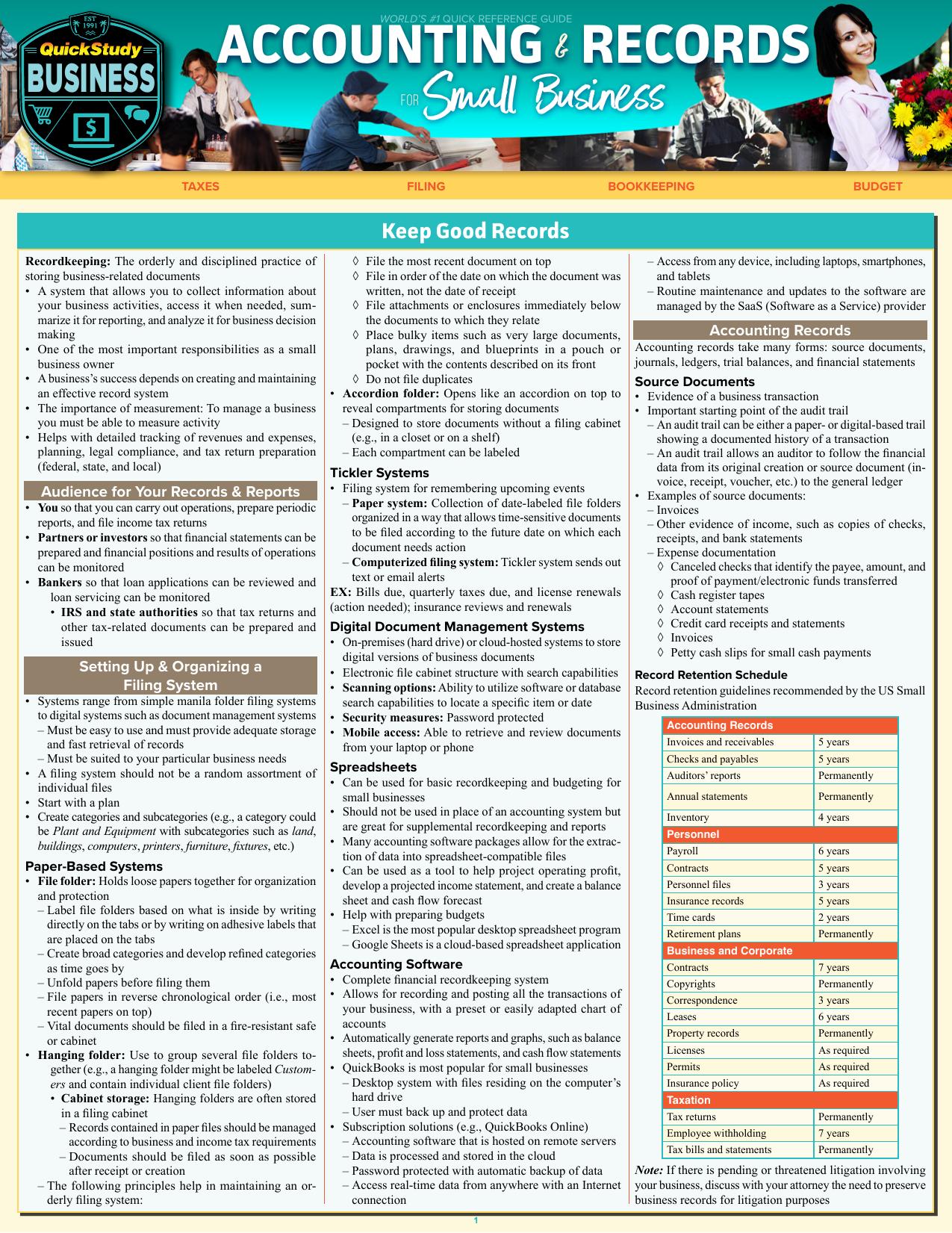 Accounting & Records for Small Business by Michael P Griffin