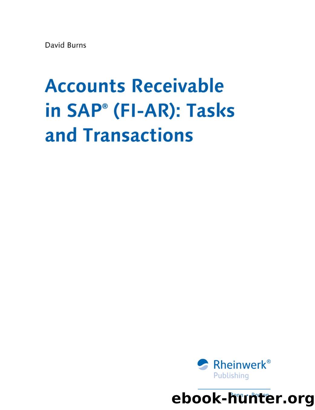 Accounts Receivable in SAP (FI-AR) by Tasks & Transactions