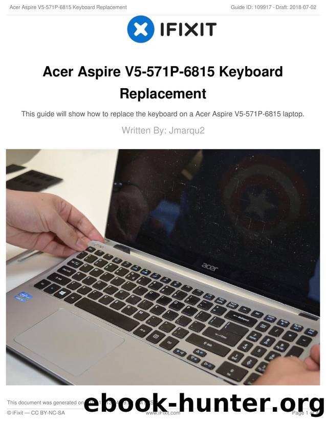 Acer Aspire V5-571P-6815 Keyboard Replacement by Unknown