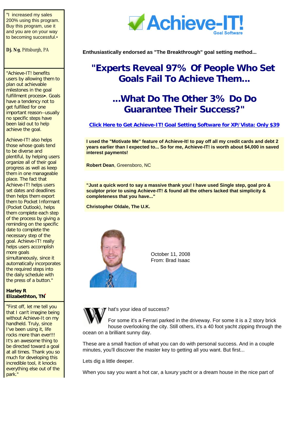 Achieve-IT! Goal Setting Software. by Best of Kuszter's Collection