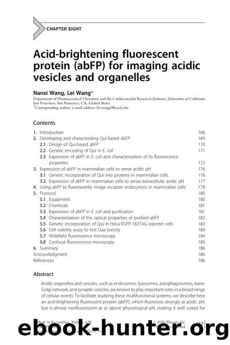 Acid-brightening fluorescent protein (abFP) for imaging acidic vesicles and organelles by Nanxi Wang & Lei Wang