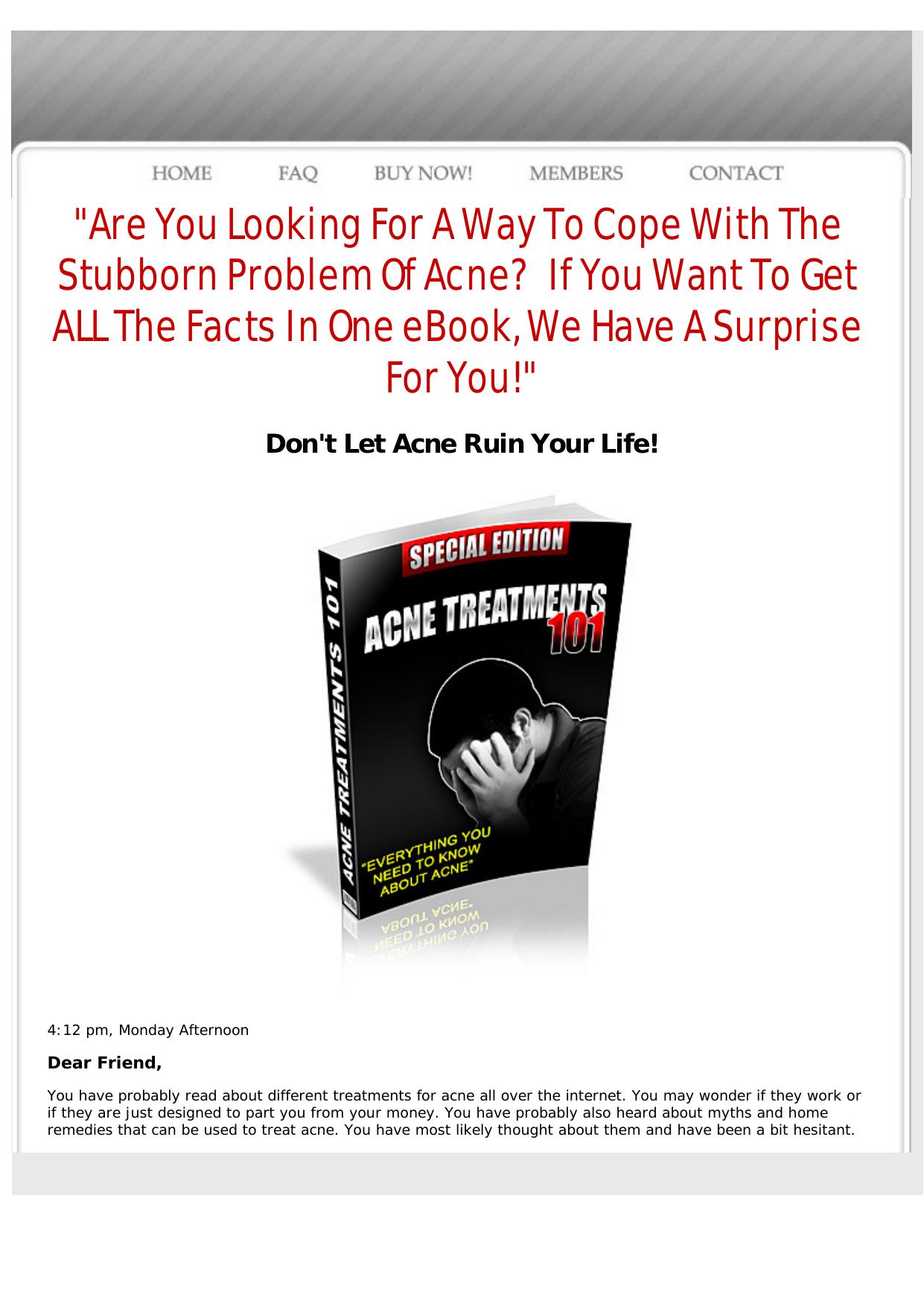 Acne Treatments 101. by Best of Kuszter's Collection