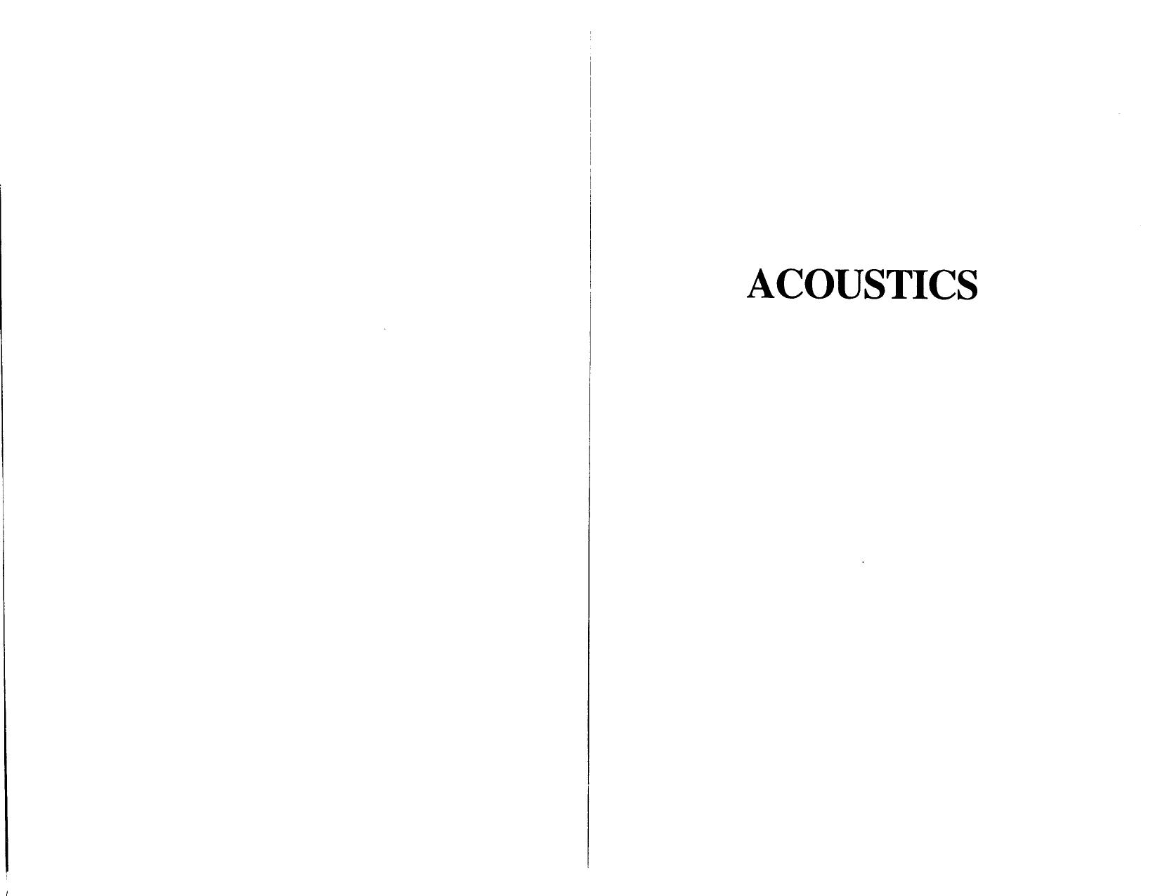 Acoustics by Unknown