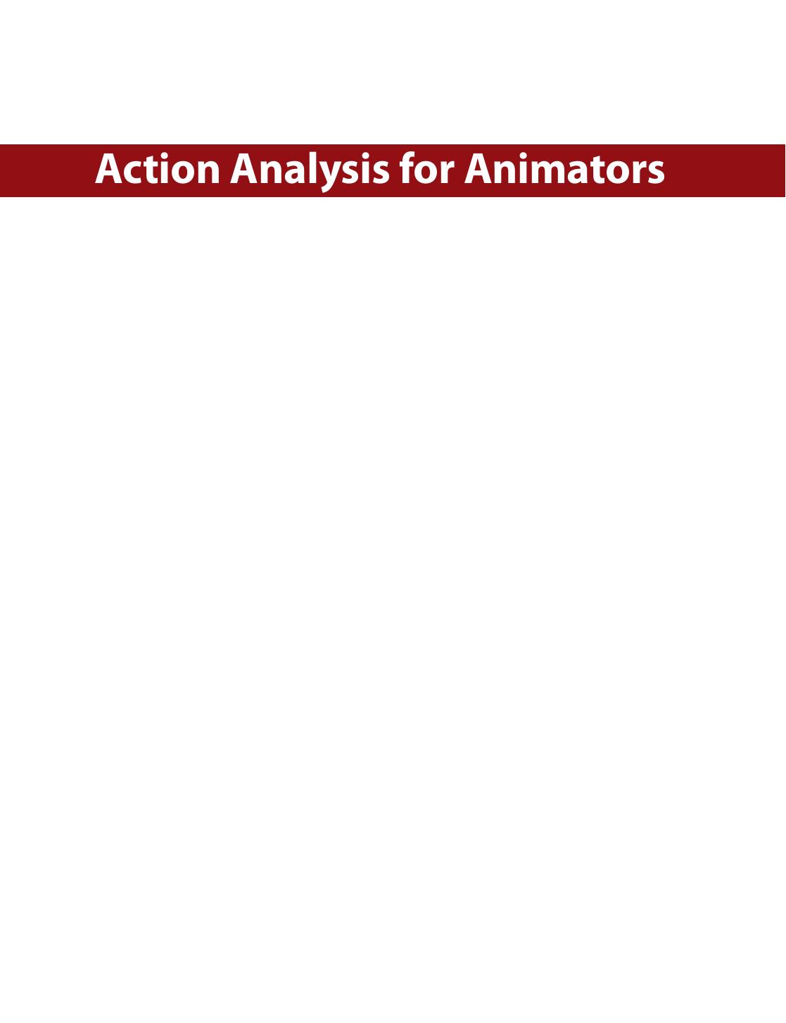Action Analysis for Animators [Repost] by Chris Webster