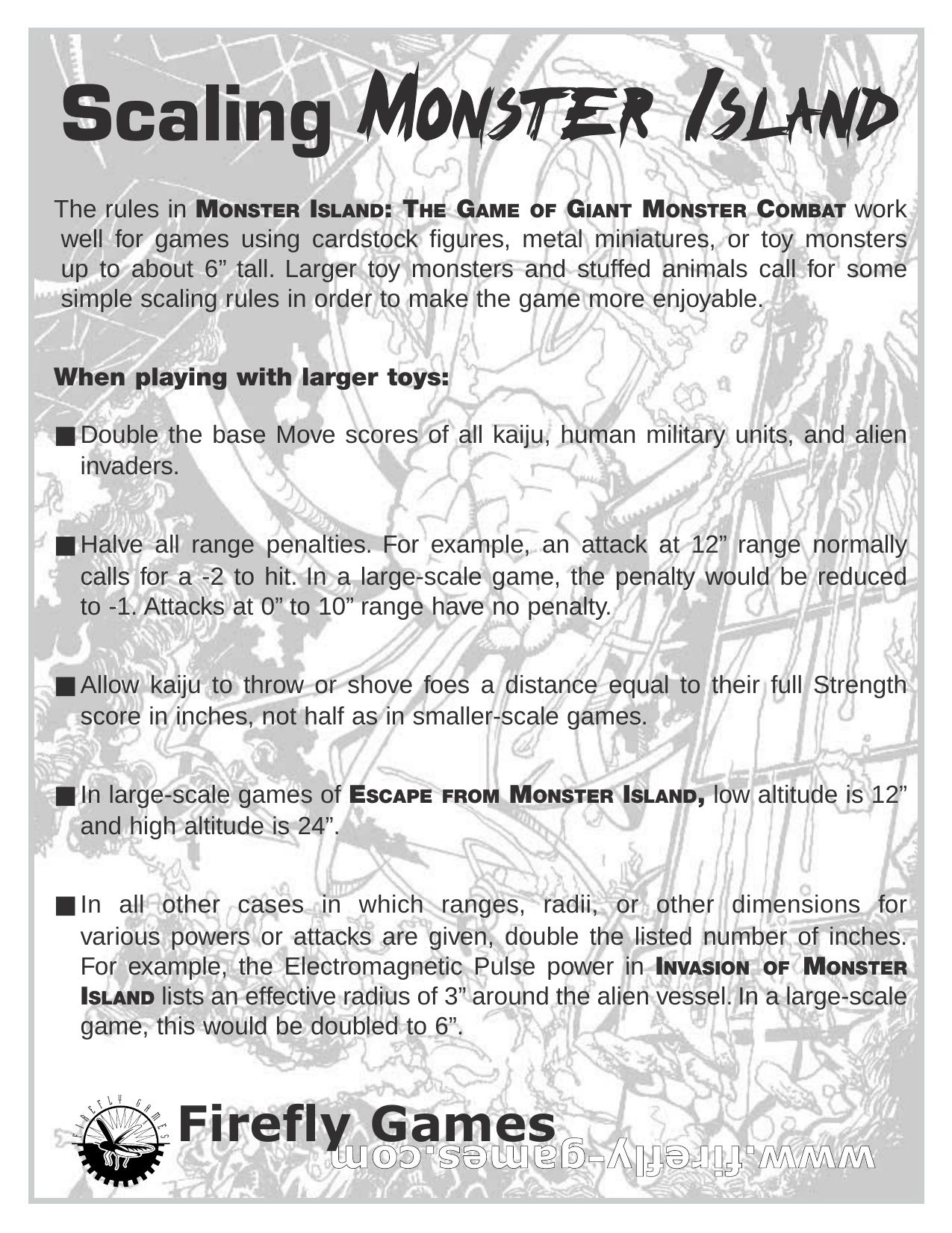 Action System by Scaling Monster Island