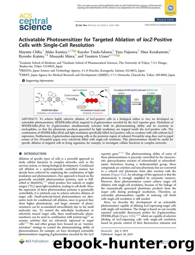 Activatable Photosensitizer for Targeted Ablation of lacZ-Positive Cells with Single-Cell Resolution by unknow