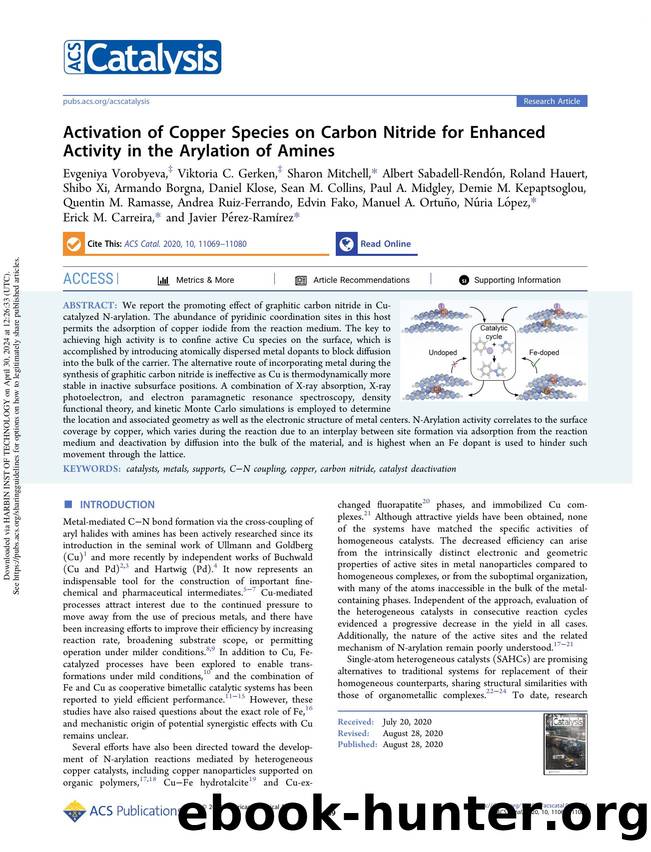 Activation of Copper Species on Carbon Nitride for Enhanced Activity in the Arylation of Amines by unknow