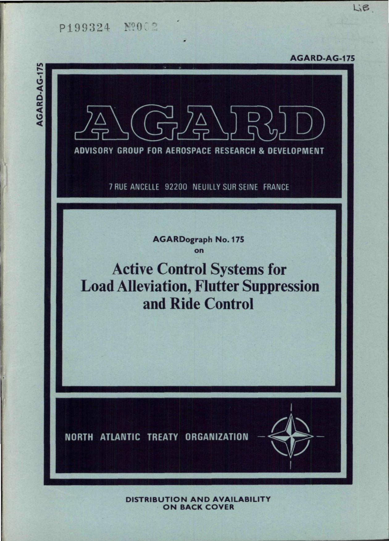 Active Control Systems for Load Alleviation, Flutter Suppression and Ride Control by Mazet R