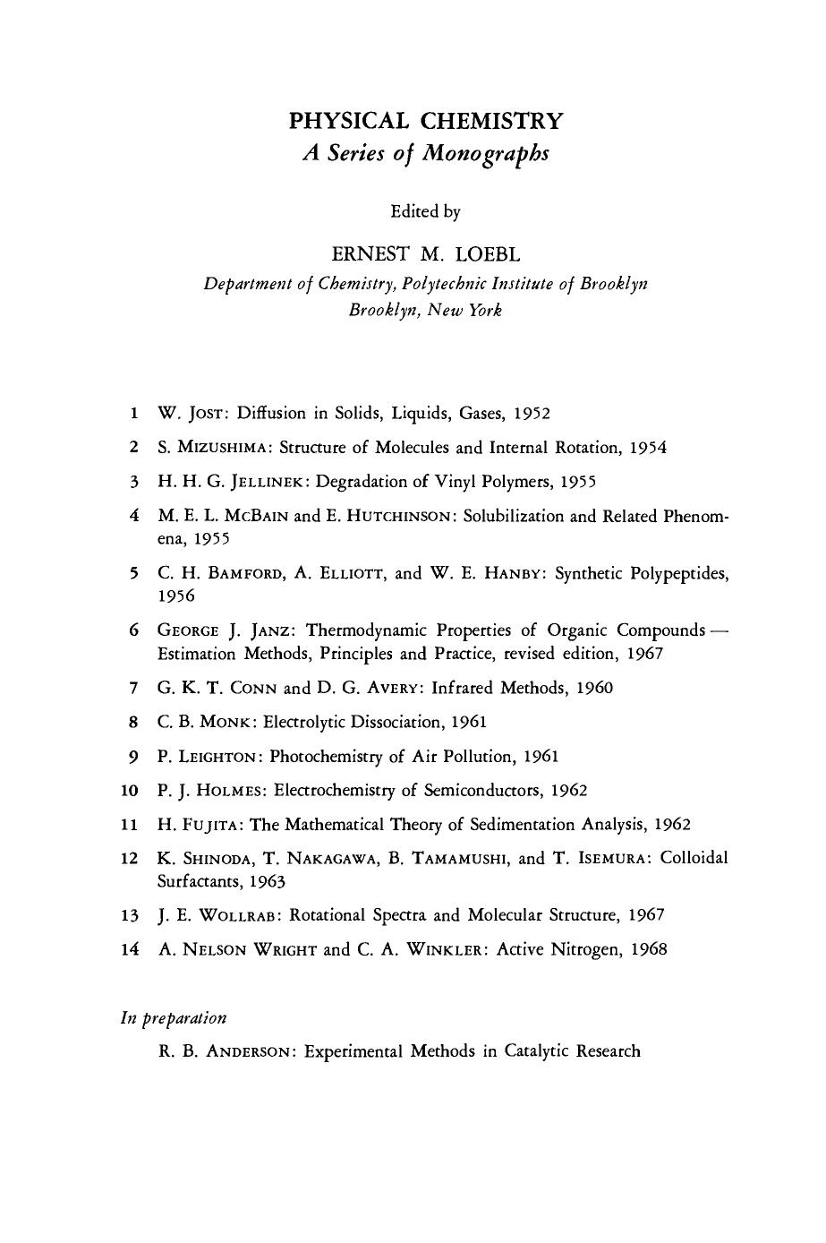 Active Nitrogen by A. Nelson Wright Carl A. Winkler and Ernest M. Loebl (Auth.)