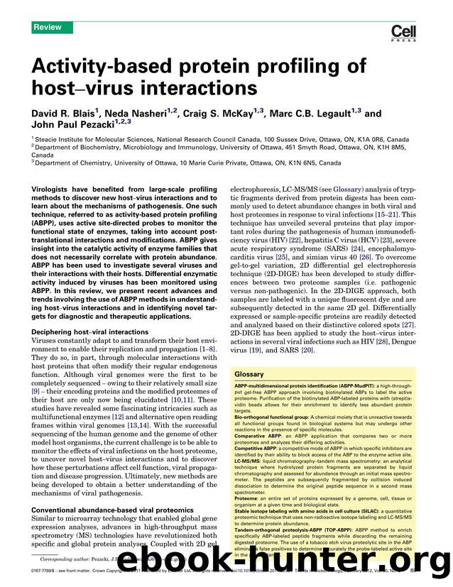 Activity-based protein profiling of hostâvirus interactions by David R. Blais