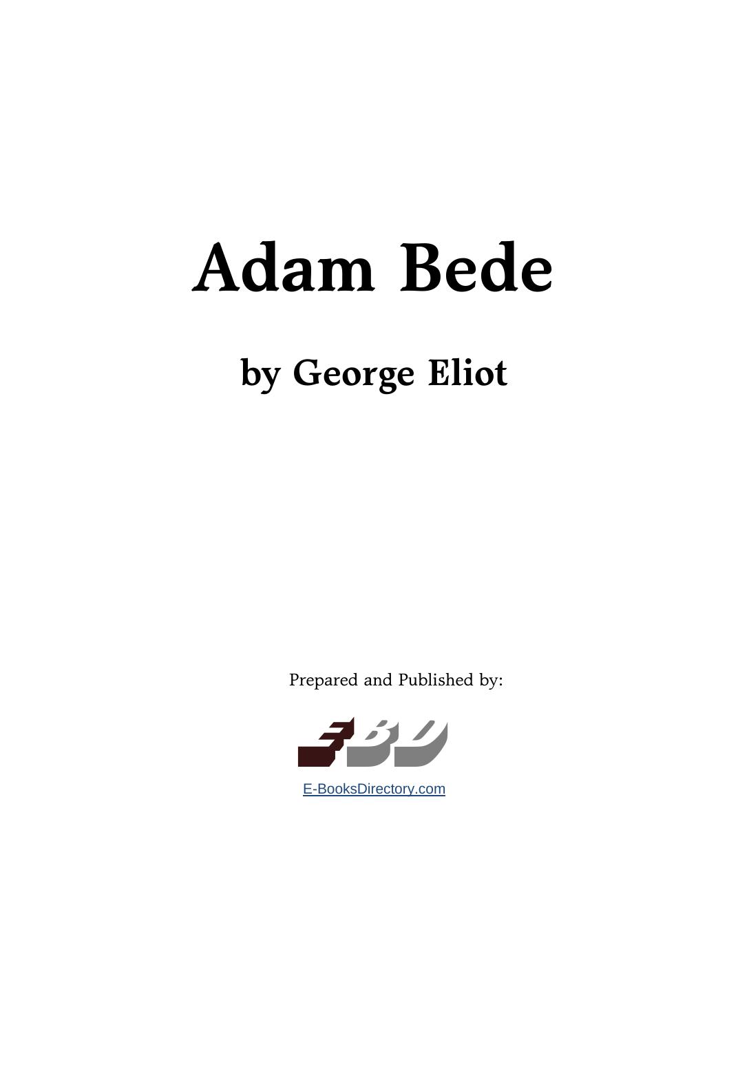 Adam Bede by George Eliot